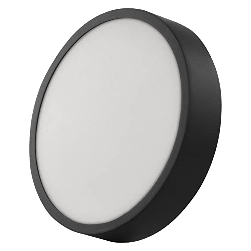EMOS LED Panel 21 W, runde 1900 lm Deckenleuchte, Wandleuchte mit Durchmesser 22,5 cm, 3 einstellbare Lichtfarben warmweiß-neutralweiß (3000/3500/4000K), inkl. LED-Treiber, Schwarz von EMOS
