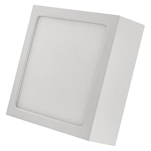 EMOS LED Panel 7,6 W, quadratische 680 lm Deckenleuchte, Wandleuchte 12 cm, 3 einstellbare Lichtfarben warmweiß-neutralweiß (3000/3500/4000K), inkl. LED-Treiber von EMOS