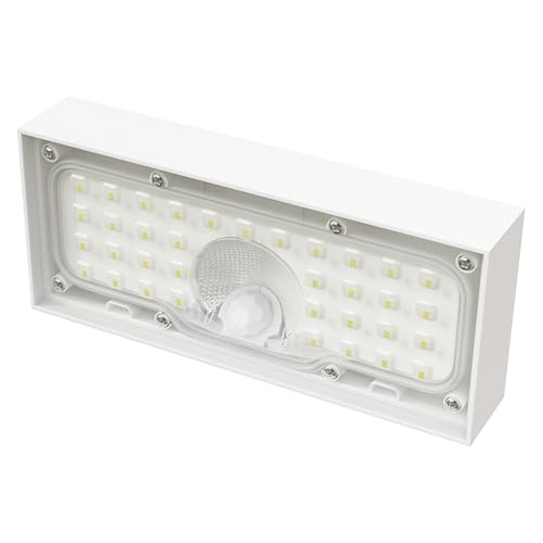 EMOS - LED Solarlampe BRIXO für Außen mit Bewegungsmelder - Solar Wandleuchte für Haus/Garten - Sensor-Reichweite 7m/120° - 2 Lichtmodi, Helligkeit max. 900lm, Neutralweiß - weiß von EMOS