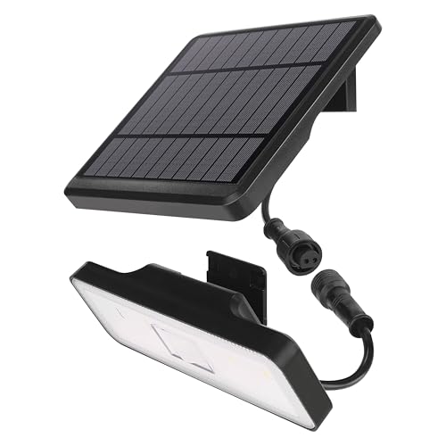 EMOS - LED Solarlampe SUNNO für Außen mit Bewegungsmelder - Solar Wandleuchte für Haus/Garten mit 1,8m Kabel - 120° Sensor-Reichweite 6m - 3 Lichtmodi, Helligkeit max. 1300lm, Neutralweiß - schwarz von EMOS