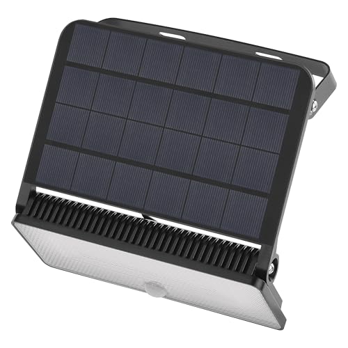 EMOS - LED Solarlampe Solo für Außen mit Bewegungsmelder - Solar Wandleuchte für Haus/Garten - Sensor-Reichweite 6m, Erkennungswinkel 120° - 3 Lichtmodi, Helligkeit max. 1600lm, Neutralweiß - schwarz von EMOS