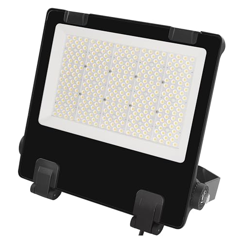 EMOS LED Strahler AVENO 200W asymmetrisch, IP66 wasserdichtes dimmbares Outdoor Aluminium-Flutlicht für Feuchträume, Innen und Außen, Helligkeit 31000lm, Neutralweiß 4000K, Lebensdauer 50000h von EMOS