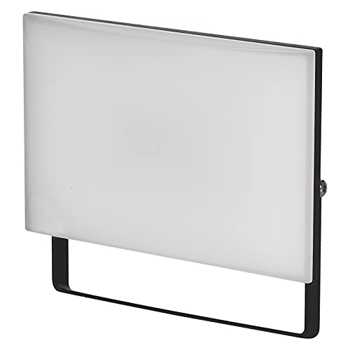 EMOS LED-Strahler Tambo-ultradünnes Flutlicht-wasserdicht-neutralweiß (4000 K) -2 400 lm-30 W-Lebensdauer 25 000 Std. -Abstrahlwinkel 120° -für Außenbereich, Aluminium, 30.5 W, Schwarz, 30,5 Watt von EMOS