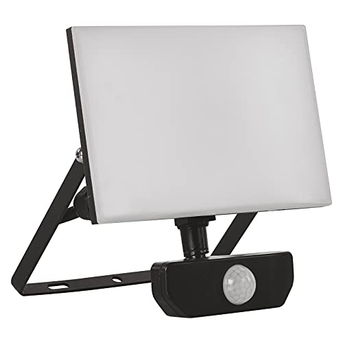 EMOS - LED-Strahler Tambo mit Bewegungsmelder - ultradünnes Aluminium Flutlicht - wasserdicht - neutralweiß (4000 K) - 2 600 lm - 30,5 W - 25 000 Std. - Abstrahlwinkel 120° - für Außenbereich von EMOS