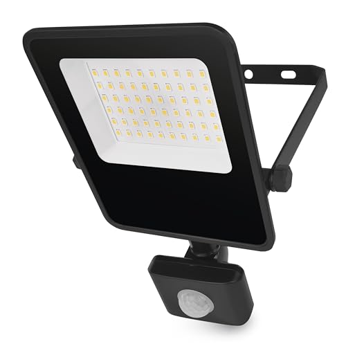 EMOS - LED-Strahler VISIO mit Sensor 30W, 4500 lm - dünnes Alu-Flutlicht - wasserdicht - neutralweiß - extra hohe Lichtleistung 150lm/W - Lebensdauer 36000 h - Abstrahlwinkel 110° - für Außenbereich EMOS - LED-Strahler VISIO mit Sensor 30W, 4500 lm - dünnes Alu-Flutlicht - wasserdicht - neutralweiß - extra hohe Lichtleistung 150lm/W - Lebensdauer 36000 h - Abstrahlwinkel 110° - für Außenbereich von EMOS