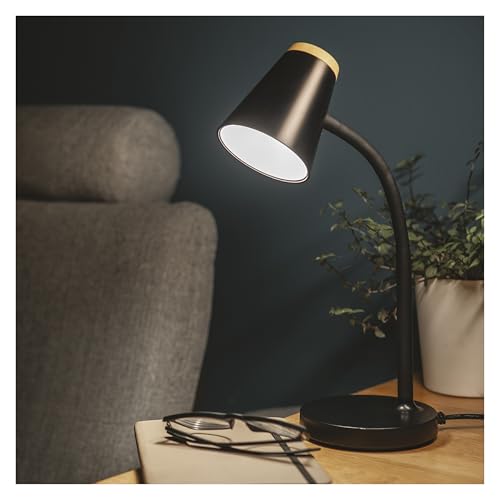 EMOS - LED Tischlampe TARA 4,5 W - Helligkeit 280 lm, Lichtfarbe Neutralweiß 4000 K - flexible Leseleuchte mit Netzkabel 1,6m mit Euro-Stecker - CRI Ra>85, Leuchtdauer 30000 h - Schwarz EMOS - LED Tischlampe TARA 4,5 W - Helligkeit 280 lm, Lichtfarbe Neutralweiß 4000 K - flexible Leseleuchte mit Netzkabel 1,6m mit Euro-Stecker - CRI Ra>85, Leuchtdauer 30000 h - Schwarz von EMOS