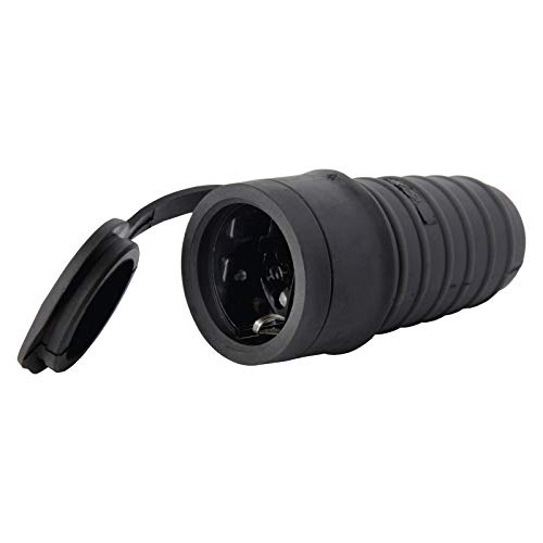 EMOS Schutzkontakt-Gummikupplung mit Schutzkappe, IP44 für Außenbereich, schwarz, Einzelpack EMOS Schutzkontakt-Gummikupplung mit Schutzkappe, IP44 für Außenbereich, schwarz, Einzelpack von EMOS