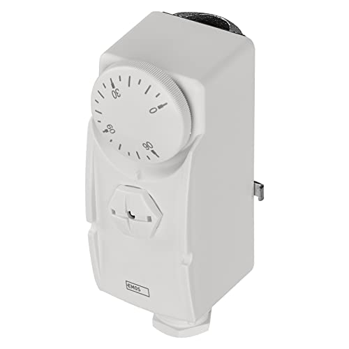 EMOS Anlegethermostat mit Drehknopf und Schraubenfeder, analoger Rohranlegethermostat für Heizung und Kühlung, Einstellbereich 0°C bis 90°C, 3,8 x 5,4 x 10,5 cm EMOS Anlegethermostat mit Drehknopf und Schraubenfeder, analoger Rohranlegethermostat für Heizung und Kühlung, Einstellbereich 0°C bis 90°C, 3,8 x 5,4 x 10,5 cm von EMOS