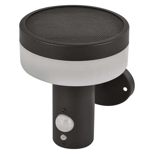 EMOS - Solar LED-Wandleuchte TERION mit Bewegungsmelder für Haus und Garten - wasserdichte Solar Gartenbeleuchtung mit Sensor, Helligkeit 200lm, Warmweiß - Gehäuse aus Edelstahl zur Wandmontage von EMOS