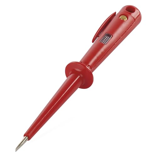 EMOS - Spannungsprüfer und Schraubendreher 2-in-1 - Spannungstester mit Phasentest, Volttester, Spannungsmesser AC/DC - 0(200)–250 V - optische Signalisierung - batterielos - rot von EMOS