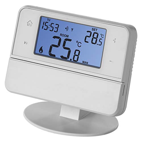 Emos Funk-Raumthermostat mit OpenTherm-Unterstützung, programmierbar, für Heizungsanlagen - Sender+Empfänger - Raumtemperaturregler - Aufputzmontage, 126 x 84 mm, Weiß von EMOS