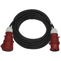 Emos - CEE-Verlängerungskabel 5-polig Stecker, 25m, 5x 16 a, 400V, 3 Phasen, 2,5 mm, IP44, schwarz, PM0905 von EMOS