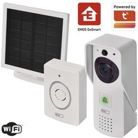 Emos - GoSmart Video-Türklingel mit WiFi und App, drahtlose Smart Home Videoklingel mit 1080p Kamera, Klingel und Solarpanel, Türschloss-Steuerung, von EMOS