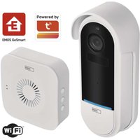 GoSmart Video-Türklingel mit WiFi und App, kabellose Smart Home Videoklingel mit 1080p Kameraeinheit inkl. Akku, H4032 - Emos von EMOS