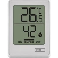 Innen-Thermometer und Hygrometer, batteriebetrieben (inkl. CR2032), Innentemperatur °c/°f, Messbereich -10 °c bis +50 °c, , E0345 - Emos von EMOS