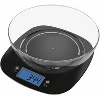 Emos - Küchenwaage mit Schüssel, Digitalwaage mit beleuchtetem LCD-Display, Tara-Funktion, Präzision 1g, Tragkraft 5 kg, EV025 von EMOS