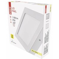 Led Wand- und Deckenleuchte weiß, Aufbaulicht in Quadratform, 12,5W Ersatz für 70W, Helligkeit 1000 lm, Warmweiß 3000 k, IP20, ZM6131 - Emos von EMOS