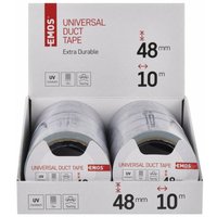 Universal-Klebeband duct tape, 10 Stück, silbern, wetter- und wasserfestes Gewebeklebeband zum Abdichten, Bündeln, Reparieren, F6030 - Emos von EMOS