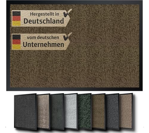 EMPA® Hochwertige Fußmatte, Made in Germany, Bronze, 60 x 80 cm, für Innen & Außen, robust - waschbar - umweltfreundlich, flach & wasserdicht von EMPA