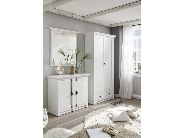 Garderoben-Set 220 cm 3-teilig weiß Pinie WALES Nr. 2 von EMPINIO24