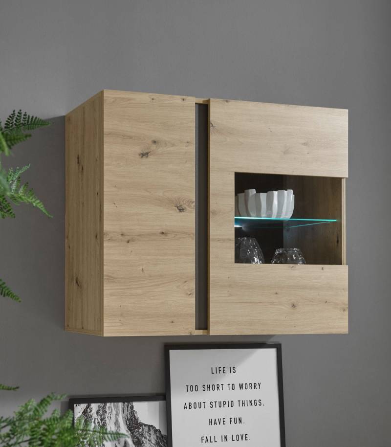 Hängeschrank 2-türig 97 cm breit Eiche Graphit CORATO von Empinio24
