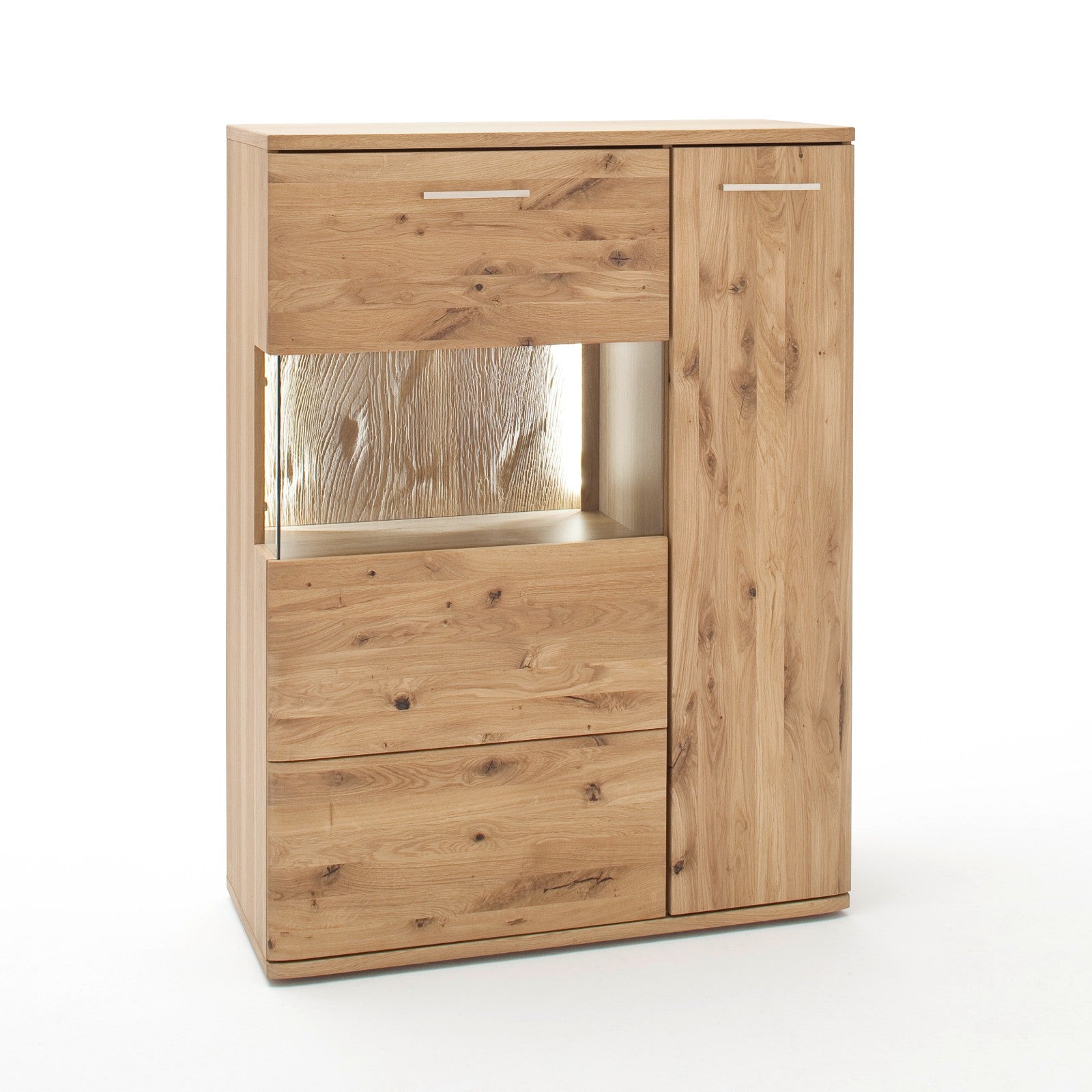 Highboard Eiche bianco teilmassiv 90 cm rechts Santa Fe Highboard Eiche bianco teilmassiv 90 cm rechts Santa Fe von Empinio24
