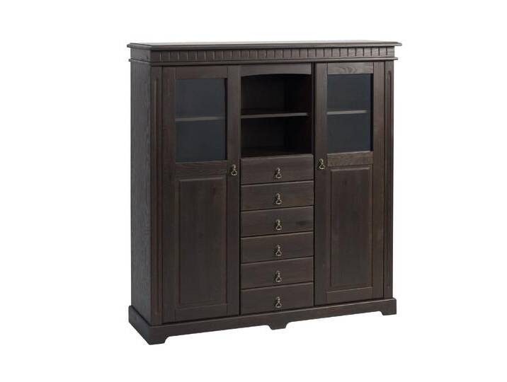 Highboard kolonial Kiefer massiv 144 cm Cordoba von EMPINIO24