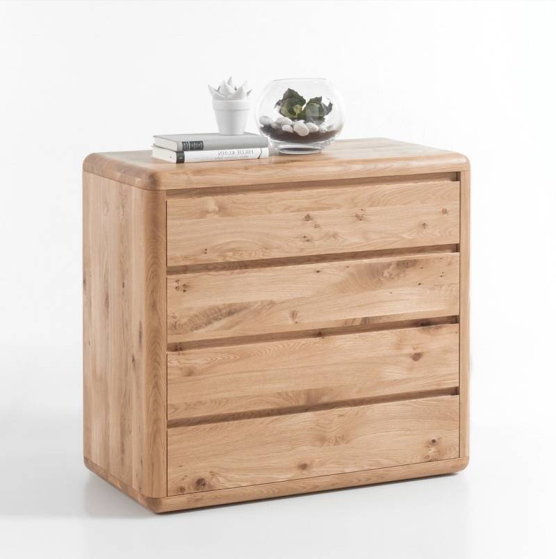 Kommode 80 cm Wildeiche massiv Verona von Empinio24