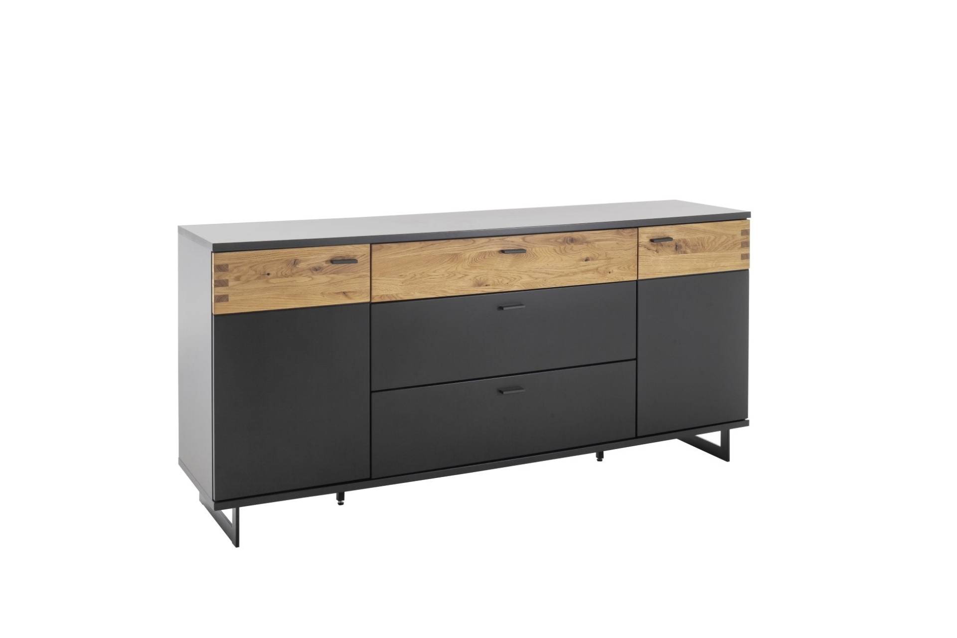 Sideboard 180 cm anthrazit + Wildeiche TL3100 von EMPINIO24