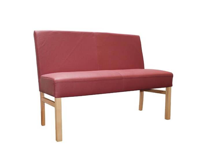 Sitzbank aus Leder mit Rückenlehne, Beine Buche oder Eiche Sophie Sitzbank aus Leder mit Rückenlehne, Beine Buche oder Eiche Sophie von EMPINIO24