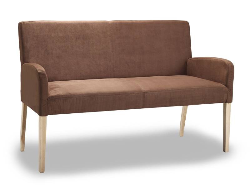 Sitzbank aus Microfaser 163 cm mit Holzgestell Alfo von Empinio24