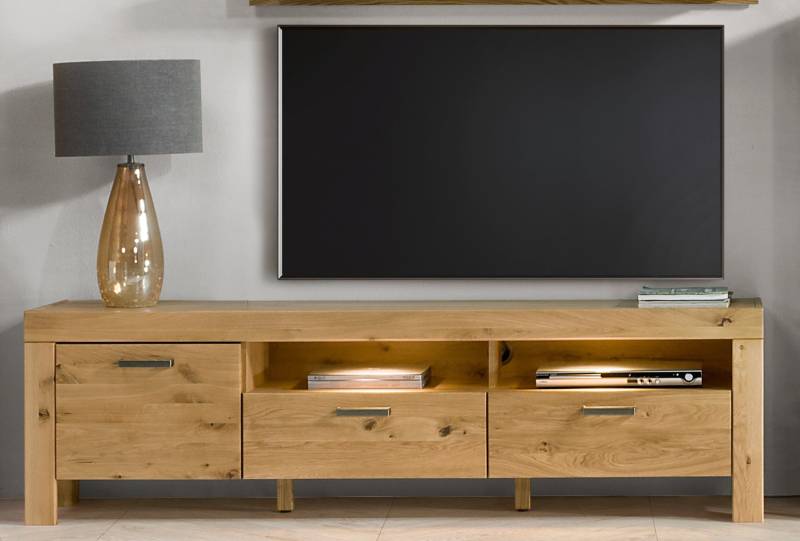 TV-Lowboard 190 cm Eiche teilmassiv Andria von Empinio24
