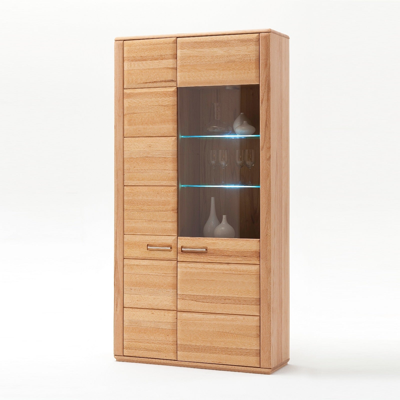 Vitrinenschrank Kernbuche 107 cm Sanremo von EMPINIO24