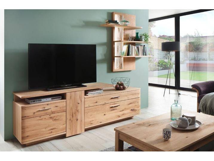 Wohnwand Eiche bianco teilmassiv 280 cm Nr.3 Santa Fe von EMPINIO24