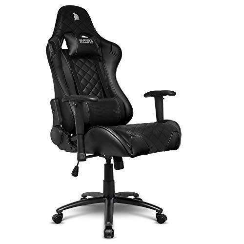 EMPIRE GAMING – Gamer-Stuhl Racing 700 Series, Schwarz – UltrabequemeRennsportform – Verstellbare 2D-Armstützen – einschließlichLenden- und Nackenkissen. von EMPIRE GAMING