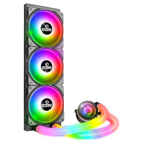 EMPIRE GAMING Guardian P-W360 Watercooling AIO PC Gamer – CPU Kühlung Flüssigkeit ARGB 3 Pins 5V – 3 x 120 mm – Intel LGA 1700/1200/115X/1366/2066/2011, AMD AM5/AM4 – Schwarz von EMPIRE GAMING
