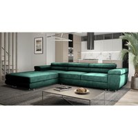 Ecksofa 280 cm Sorlo Twin - Sofa mit Schlaffunktion - Ottomane links freistehend, verstellbare Kopfstützen - Ecksofa mit Bettkasten, Sofa L-Form von EMPORIUS