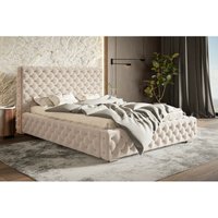 Polsterbett 140x200 Adonis - Beige (Amor Velvet 4304) - Beige von EMPORIUS