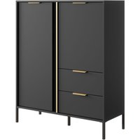 Kommode 100 cm Daros - Sideboard mit Schubladen & Beinen - Wohnzimmerkommode mit 2 Türen - Anthrazit - Anthrazit von EMPORIUS