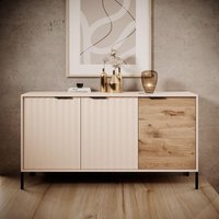 Kommode 150 cm Varo - dreitürige Sideboard - Möbel vom Hersteller (Beige + Braun) von EMPORIUS