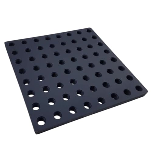 1 Stück 12mm Lochrasterplatte Gewindeplatte M10 aus Stahl (75 x 200 mm) von EMPULA