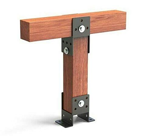 1 Stück 4 mm Schwerlast Balkenschuhe Pergola Pfostenanker Pfostenträger Reiteranker (Breite (B): 60 mm; Form: A) von EMPULA