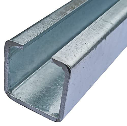 1x 3mm dick C Profil Stahl verzinkt, (50 x 50 x 1200 mm) von EMPULA