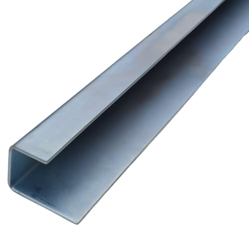 1x U Profil Stahl verzinkt 3mm dick, (K: 50 x M: 60 x 2000 mm) von EMPULA