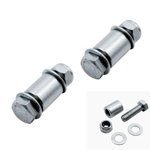 2 Stück Schraube Distanz Abstandshülse Buchse, Scheibe, Mutter verzinkt (Schraubengröße: M10x75 / Buchsenlänge: 40 mm) von EMPULA