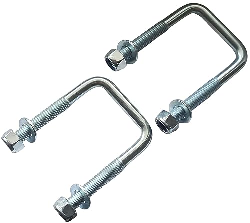 2x U-Bolzen, Bügelschraube verzinkt (M10 x LW72 x LH80 mm) von EMPULA