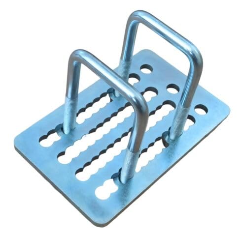 M16 quadratische, vierkant U Schrauben, U Bolzen, U Bügel mit Klemmplatte Stahl verzinkt mit Sicherungsmuttern und Unterlegscheiben (LW102 x LH250 mm) von EMPULA