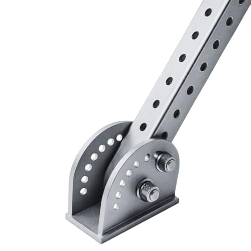 Verstellbare Gelenkhalterung Schwenkfuß Boots- Kielstütze Gerüstbau verzinkt (A: 50 x B: 50 x L: 800 mm) von EMPULA