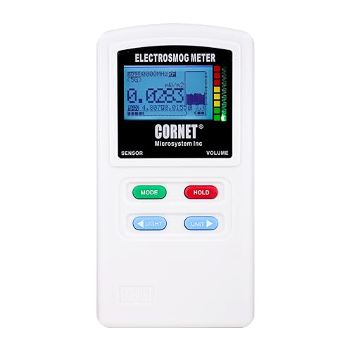 EMRSS Cornet ED88T5G Plus neueste Version Tri-Mode Messgerät: Hoch-/Niederfrequenz, Elektrosmog, Feldstärkemessgerät, mit integriertem Magnetometer (Gaussian), Spannungsfeldmesser und Frequenzanzeige von EMR Shielding Solutions