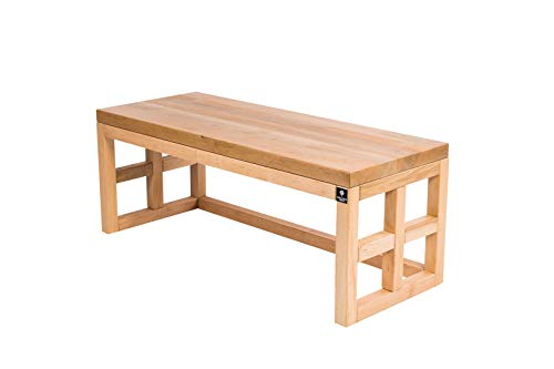 EMRA WOOD LB-11 Sitzbank Bank Hocker Erle Massivholz Lackiert Neu OVP Handarbeit Nach Mass (80, Höhe 48cm Tiefe 35cm) von EMRA WOOD